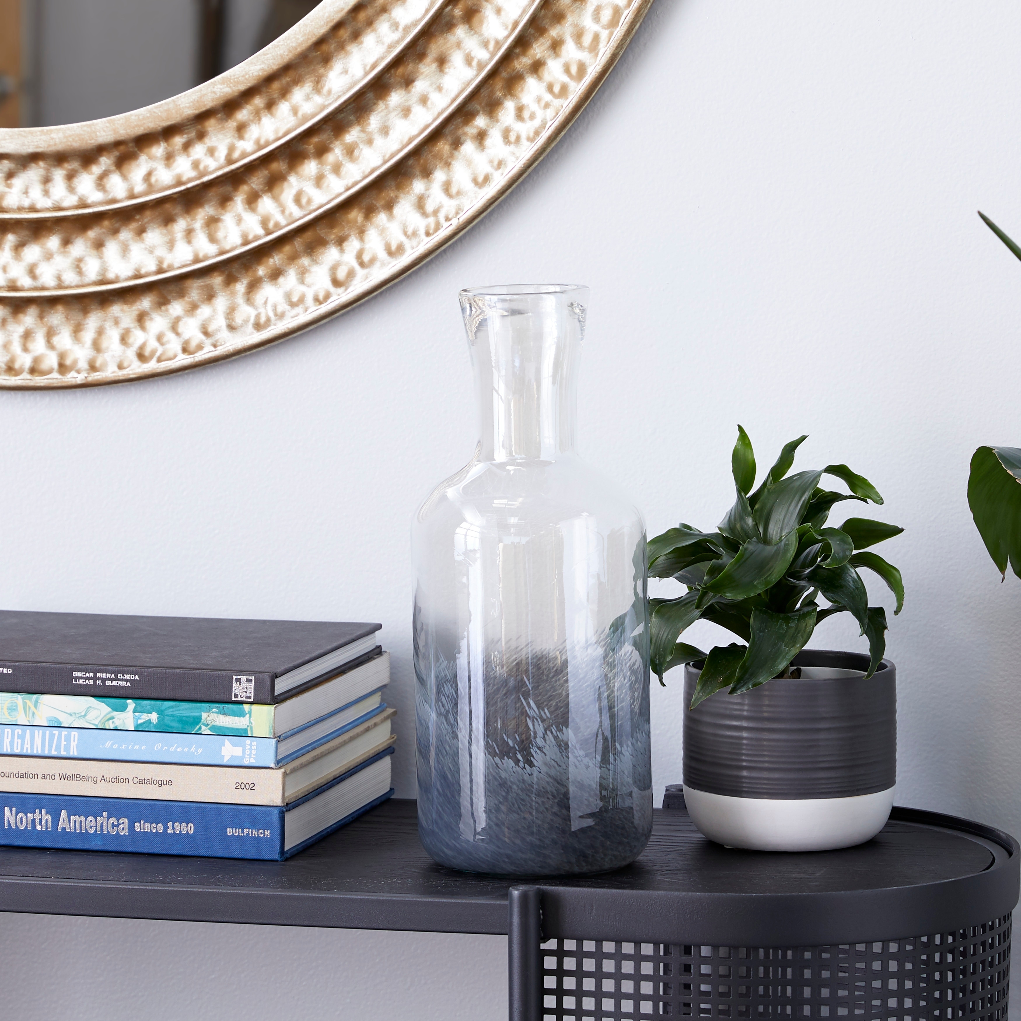 The Novogratz Gray Glass Ombre Decorative Vase