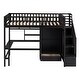 preview thumbnail 25 of 25, Twin Size Loft Bed with Bookshelf, Drawers, Desk and Wardrobe