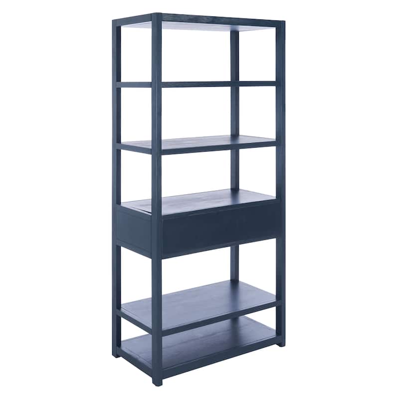 SAFAVIEH Hugborg 1-Drawer 5-Shelf Etagere Bookcase. - 32Wx18Dx70H