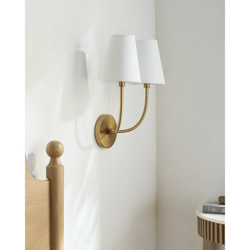 Livabliss Itaran Traditional Wall Sconce - 6"L x 13"W x 16"H - Brass