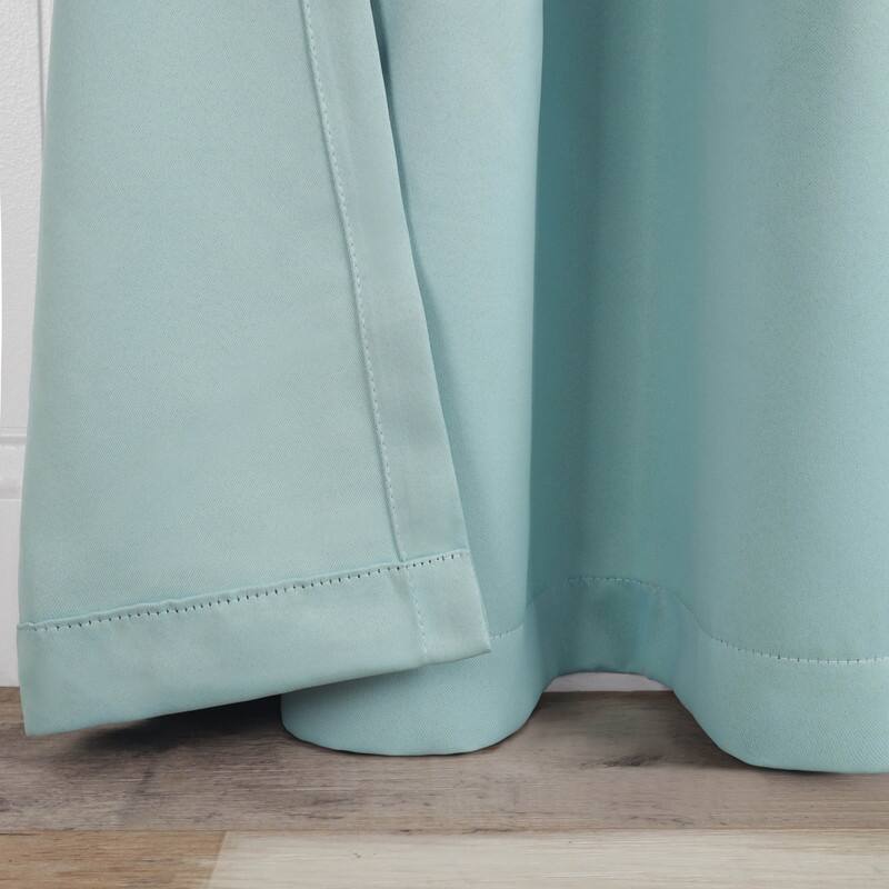 Superior Solid Machine Washable Room Darkening Grommet Blackout Curtains, Set of 2