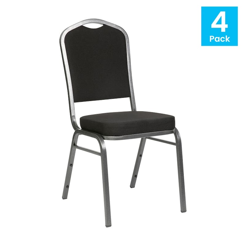 4 Pack Crown Back Stacking Banquet Chair - 20.25"D x 17.25"W x 38"H