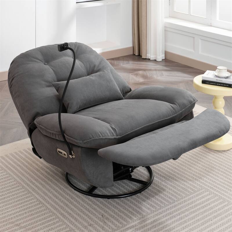 Power Recliner Swivel Glider USB Charger with Bluetooth Music Player
