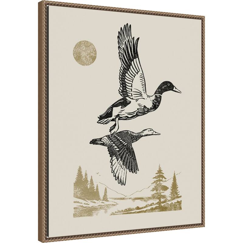 Lake Meditation No. 50 by Victoria Barnes Framed Canvas Wall Art Print