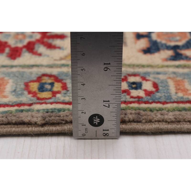 ECARPETGALLERY Hand-knotted Uzbek Ghazni Grey Wool Rug - 2'9 x 9'8