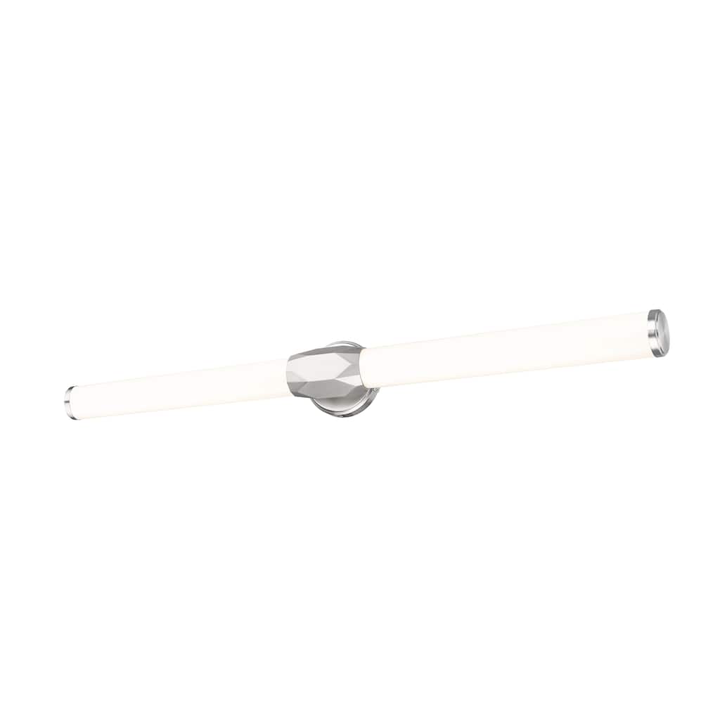 Cooper by Z-Lite 1 Light Vanity in Brushed Nickel with Frosted Plastic Shade - Brushed Nickel