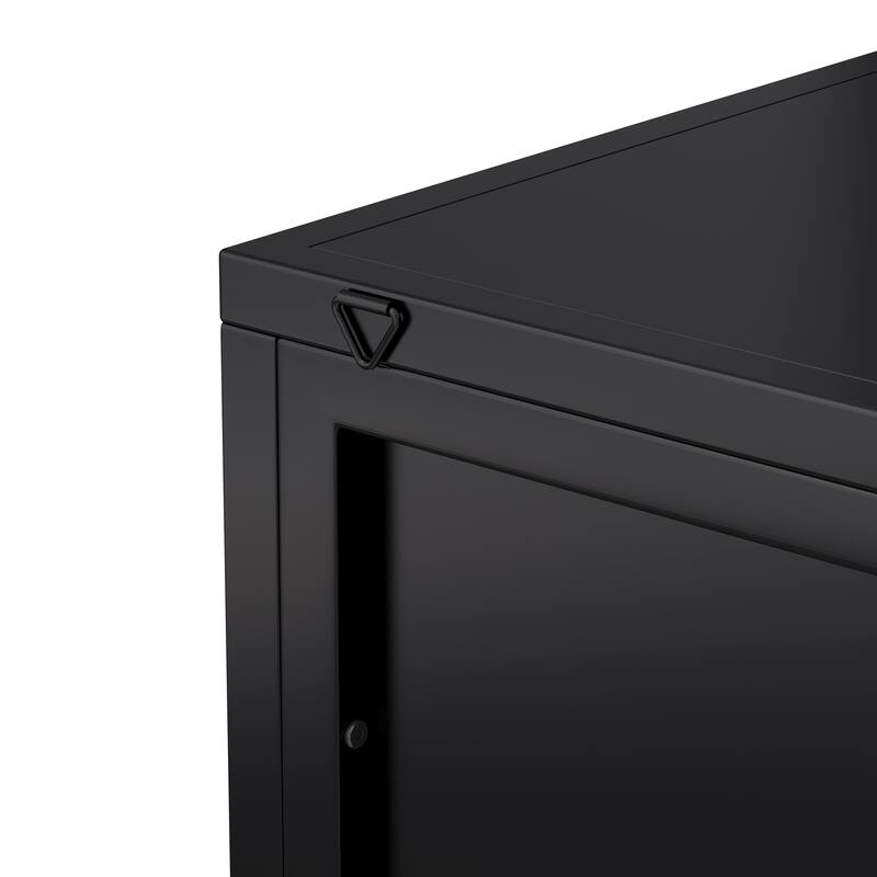 22.25" Floor Coner Cabinet, Three Tiers with Tempered Glass Doors and Storage Shelves for Bathroom, Living Room and Bedroom