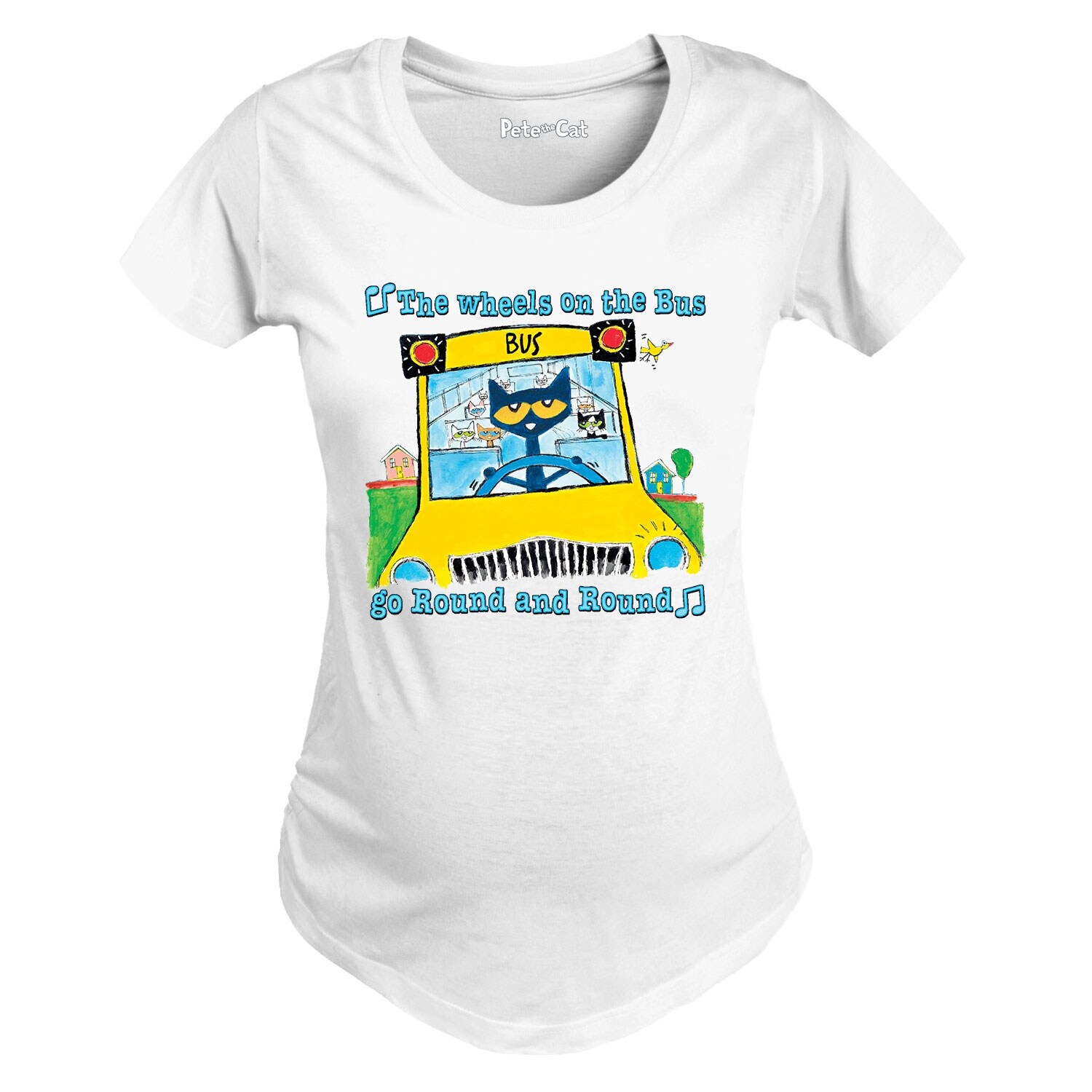 Shop Pete The Cat Wheels On The Bus Multi Maternity Scoop Neck Tee
