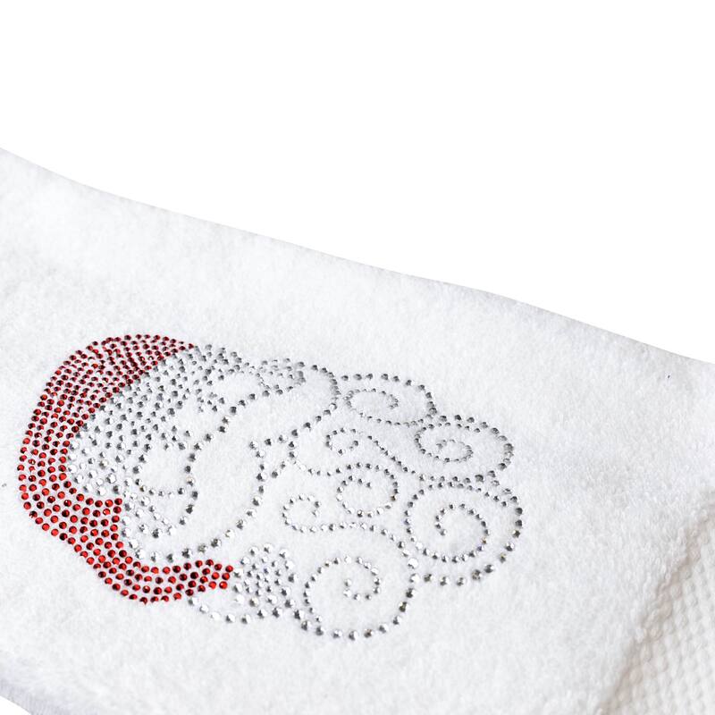 Sparkles Home Rhinestone Santa Hand Towel