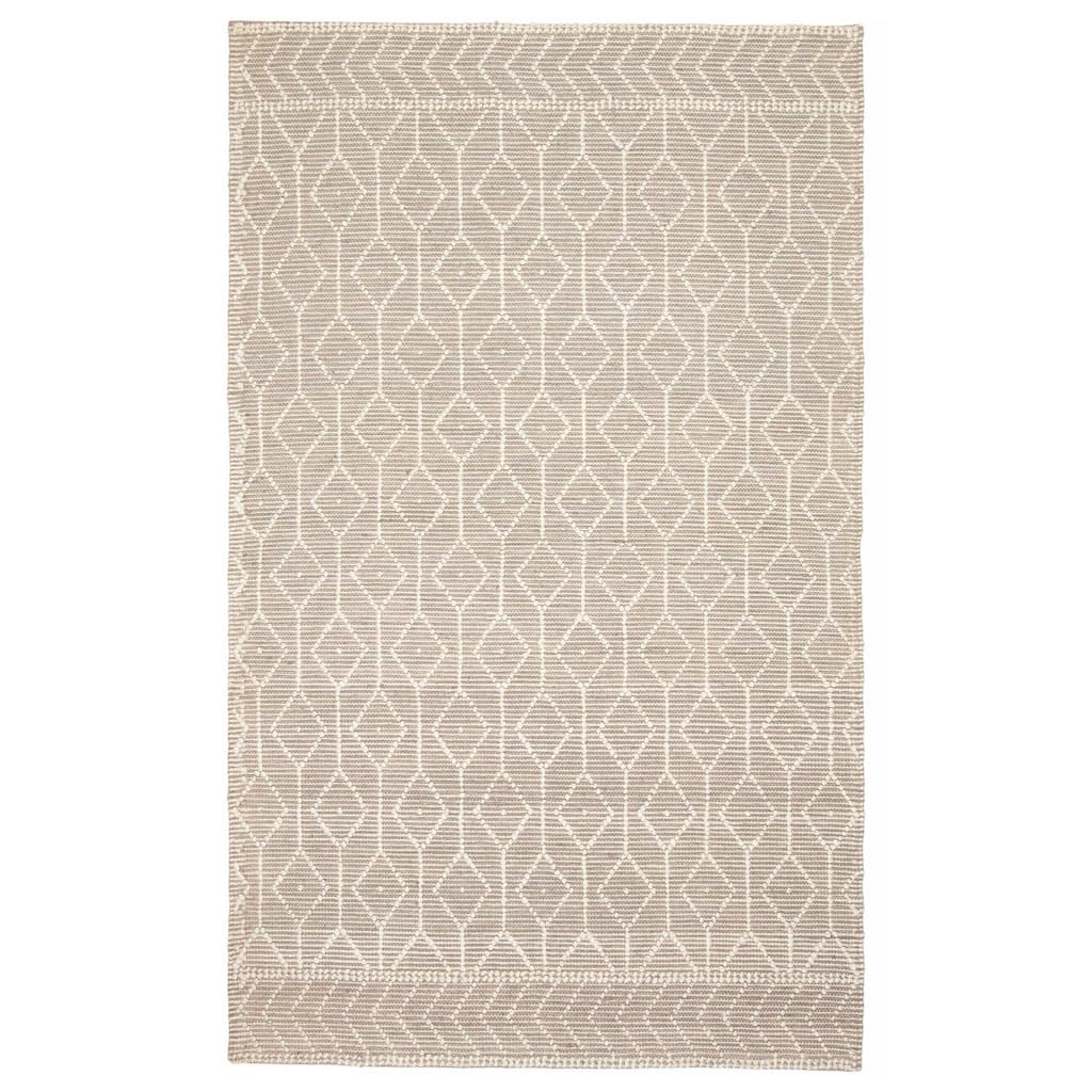 ECARPETGALLERY Braid weave Sienna Grey Wool Rug - 5'0 x 8'1