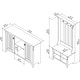 preview thumbnail 13 of 20, Salinas Entryway Storage Set with Hall Tree, Shoe Bench and Cabinet
