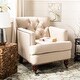 Safavieh Colin Taupe Cotton Tufted Club Chair - Thumbnail 0