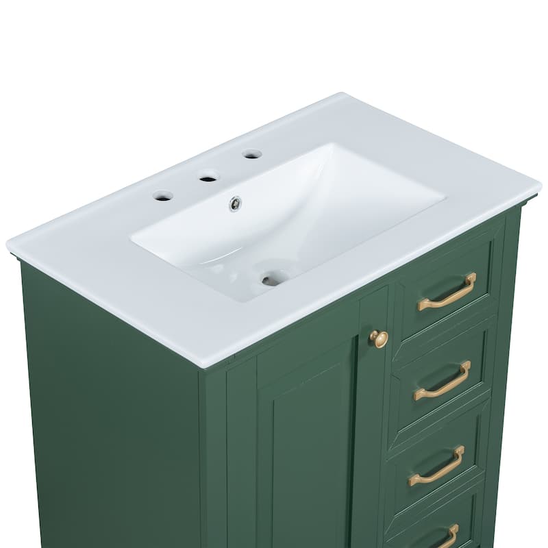 30" Bathroom Vanity Bathroom Cabinet with Sink and Drawers