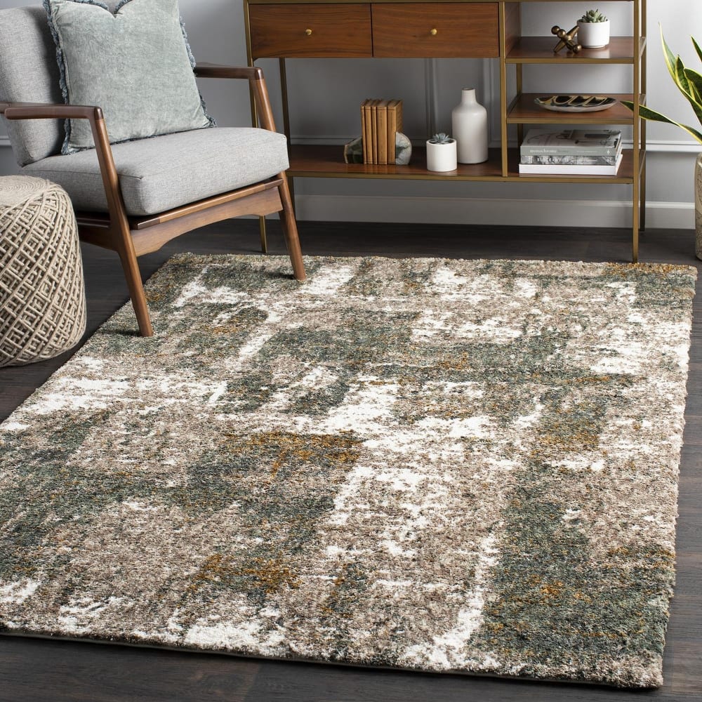 Livabliss Bohemian & Eclectic Celestial Shag Abstract Area Rug