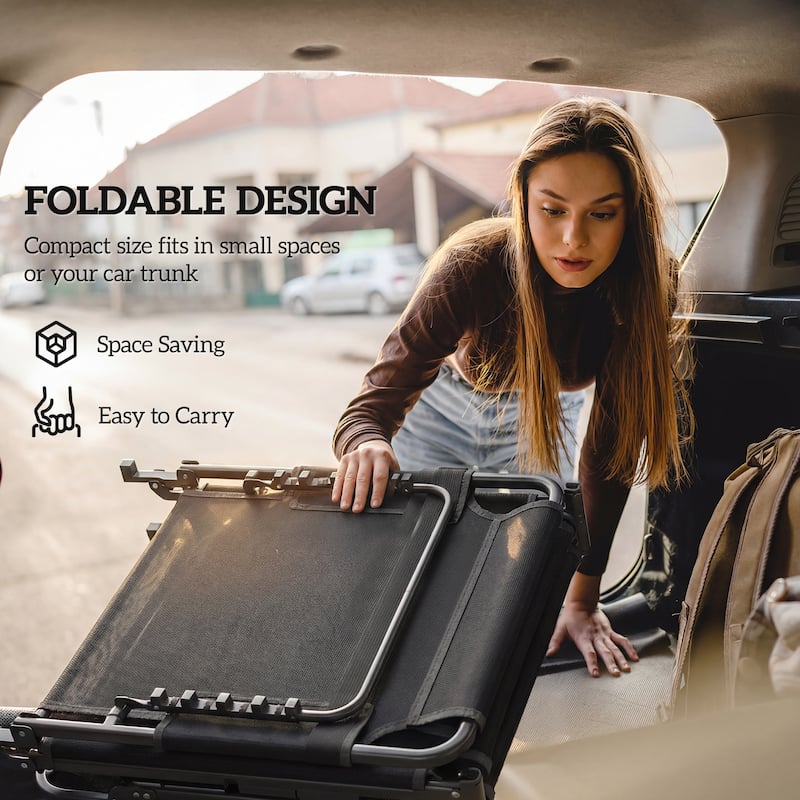 Outsunny Chaise Lounge Chair Outdoor Set of 2, 5-Position Reclining Pool Lounge Chairs with Cushions, Side Pocket