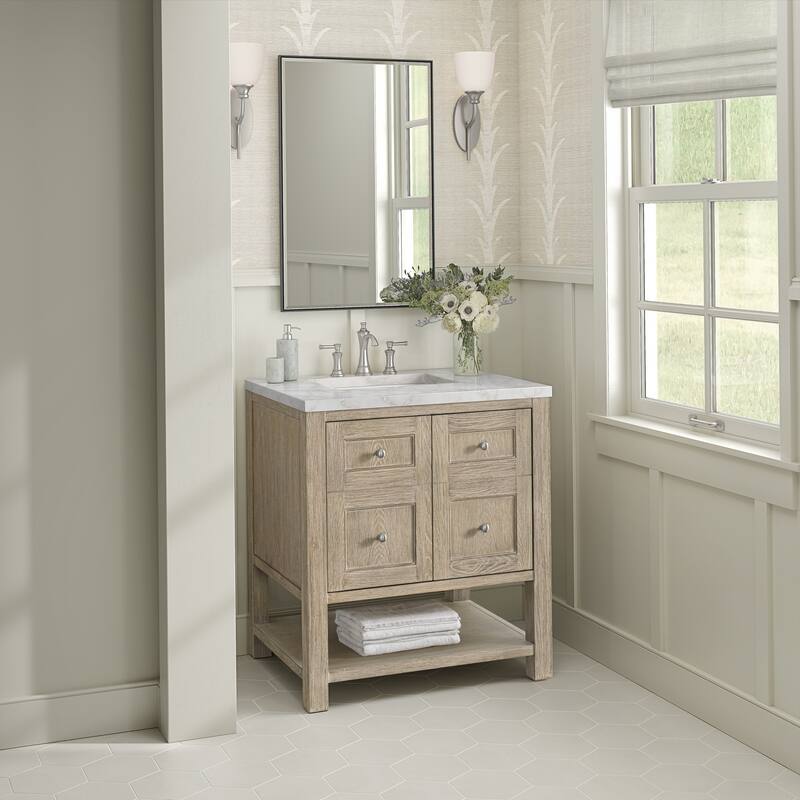 James Martin Vanities Breckenridge 30" Single Vanity, Whitewashed Oak