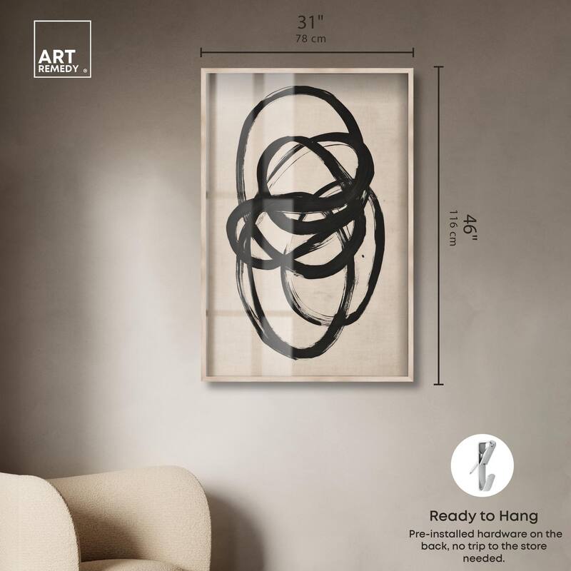 Beige Black I Shadowbox by Art Remedy