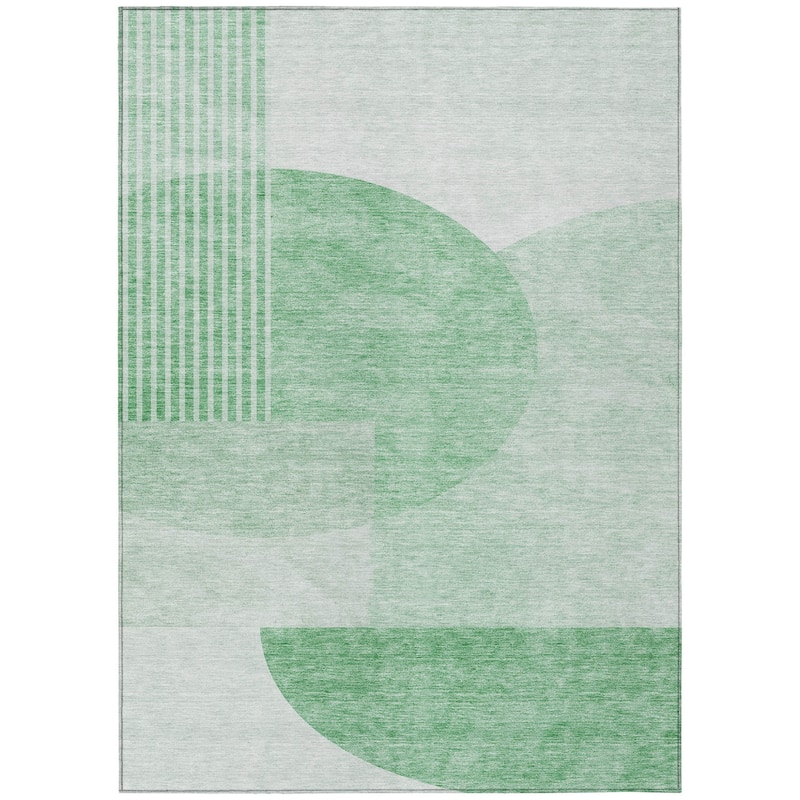 HomeRoots Geometric Transitional Rectangle Outdoor Rug