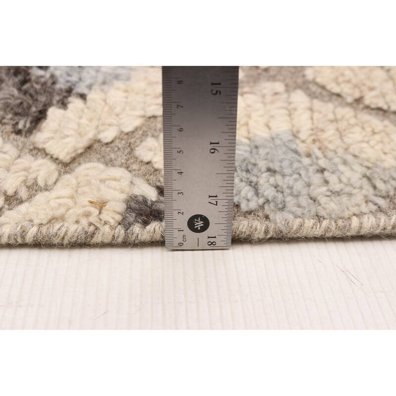 ECARPETGALLERY Hand-knotted Tangier Cream Wool Rug - 5'2 x 7'6