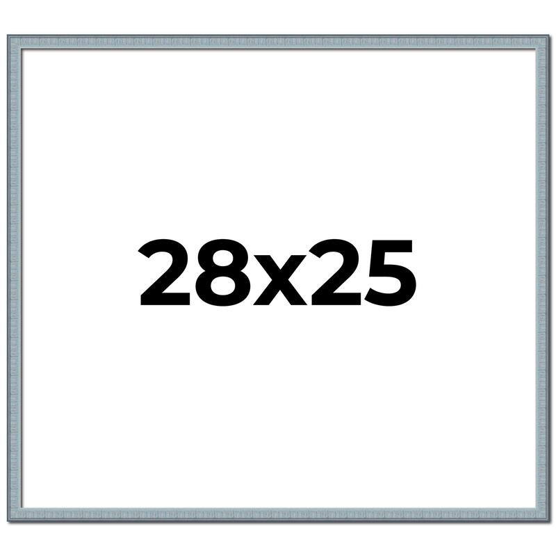 28x25 Frame Rustic Sky Blue Solid Wood Picture Frame | 0.75 Inch