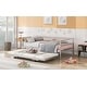 preview thumbnail 20 of 24, Twin Size Metal Daybed wAdjustable Trundle,Daybed Frame,Pop Up Trundle