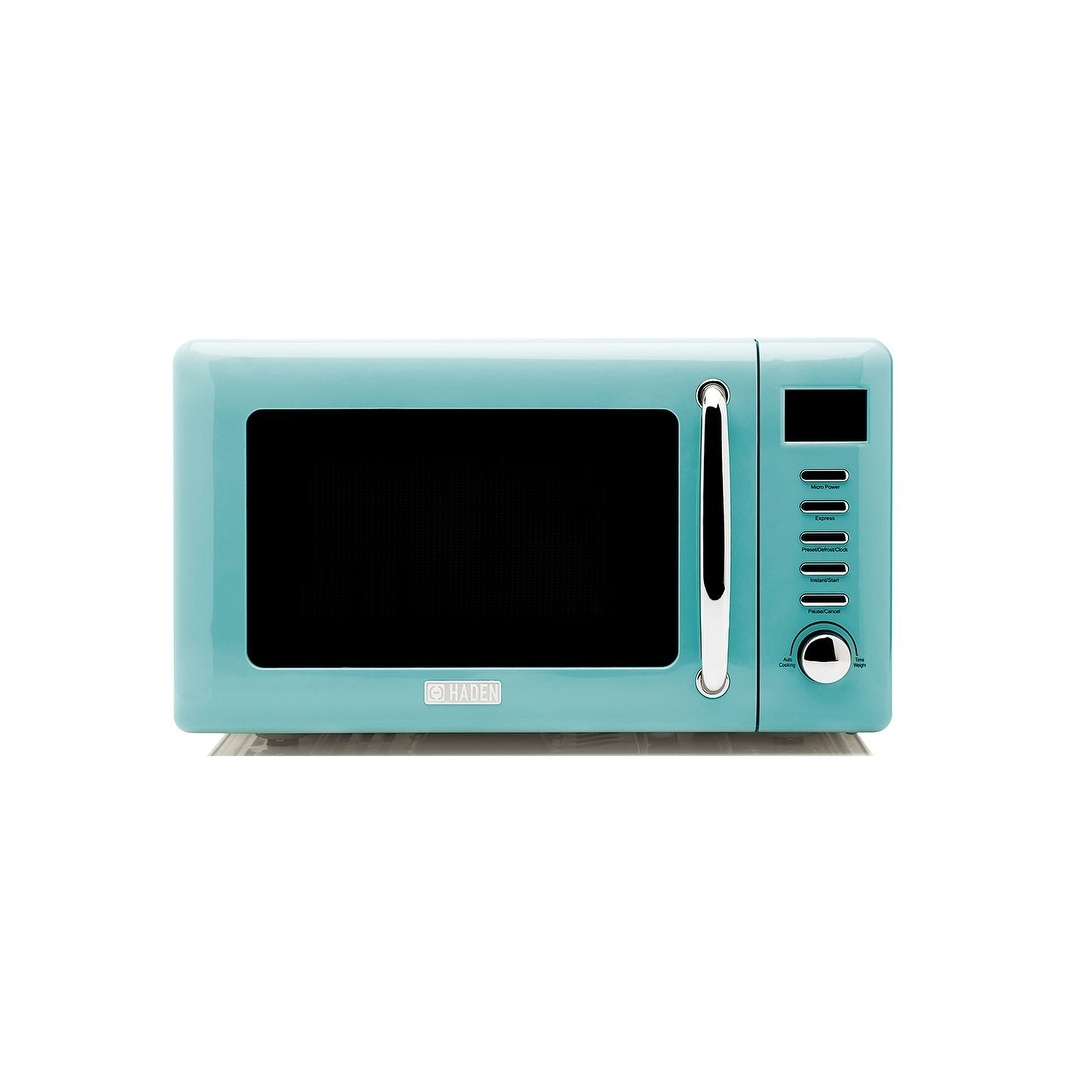 Retro 0.7 Cubic Foot 700-Watt Countertop Microwave Oven - Aqua