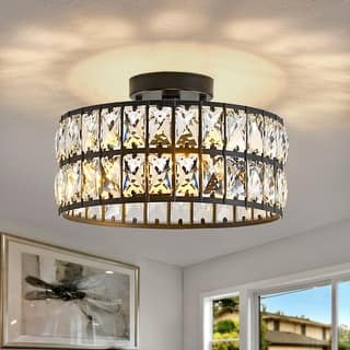 3-light chandelier light black ceiling light metal,crystal kitchen light