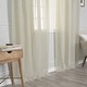preview thumbnail 28 of 39, Aurora Home Textured Faux Linen Romantic Tie Top Curtain Panel Pair