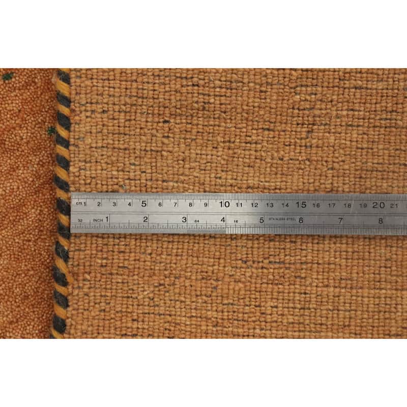 Hand Knotted Oriental 100% Wool Carpet Tribal Animal Pictorial Oranges & Rust Gabbeh Area Rug - 8' 11'' X 8' 11''