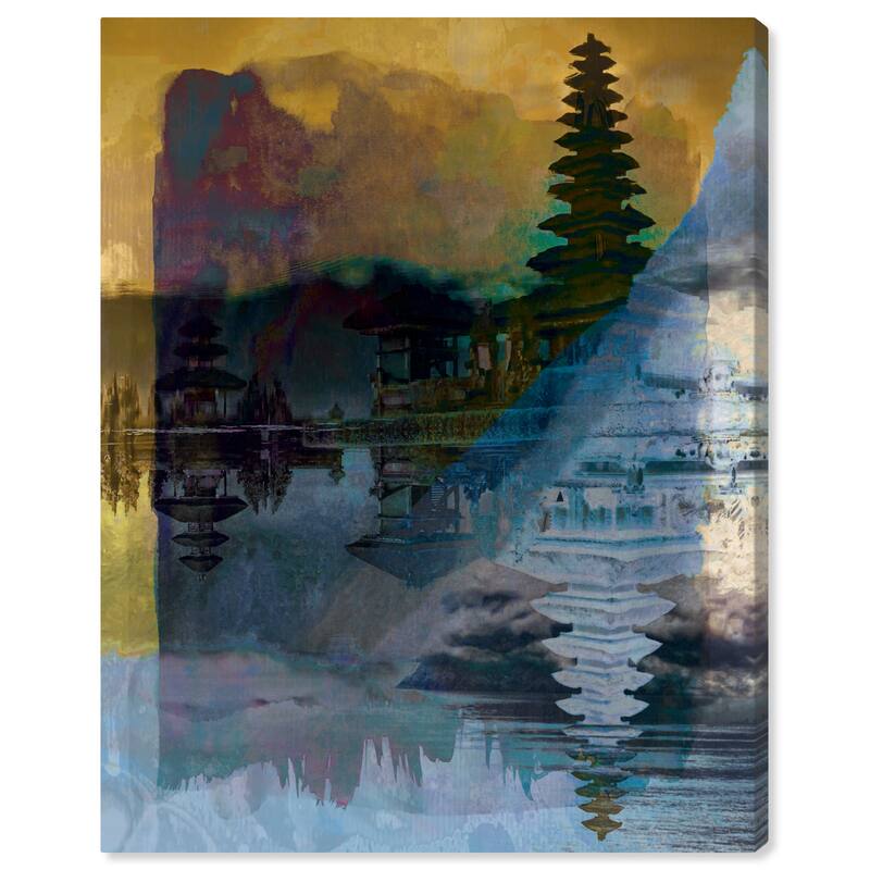 Wynwood Studio Canvas World and Countries Phunket Blue and Ochre Modern & Contemporary Wall Art Canvas Print