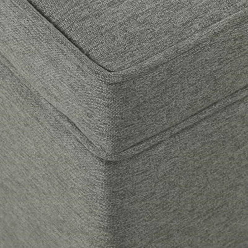 24" Storage Ottoman Gray Large