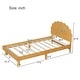 preview thumbnail 18 of 16, Walnut Wood Frame Twin Platform Bed with Cookie-Shaped