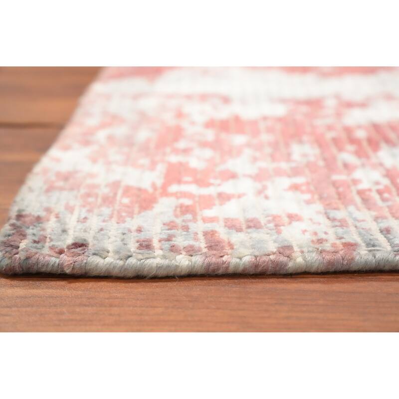 Hand Knotted Oriental Viscose Silk Carpet Modern Abstract Multi-Colored Abstract Area Rug - 4' 0'' X 2' 0''