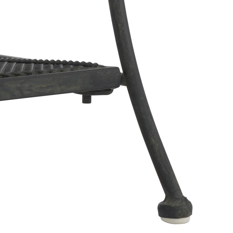 SAFAVIEH Outdoor Litzy Victorian Iron 3-Tier Shelf - 22.0" W x 14.2" L x 42.5" H