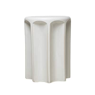 Sculpted Stoneware Stool or Side Table