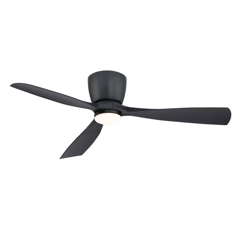 Fanimation Klinch 52 inch Indoor/Outdoor Ceiling Fan with LED Light Kit with Remote - Black