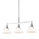 preview thumbnail 2 of 0, Yep by Golden Lighting Orwell 3-light Island Light in Chrome and Opal Glass - Silver