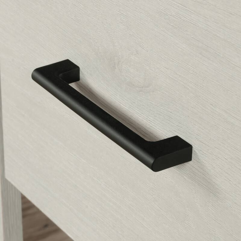 Engineered Wood Transitional L-Shaped Desk with File Drawer, White