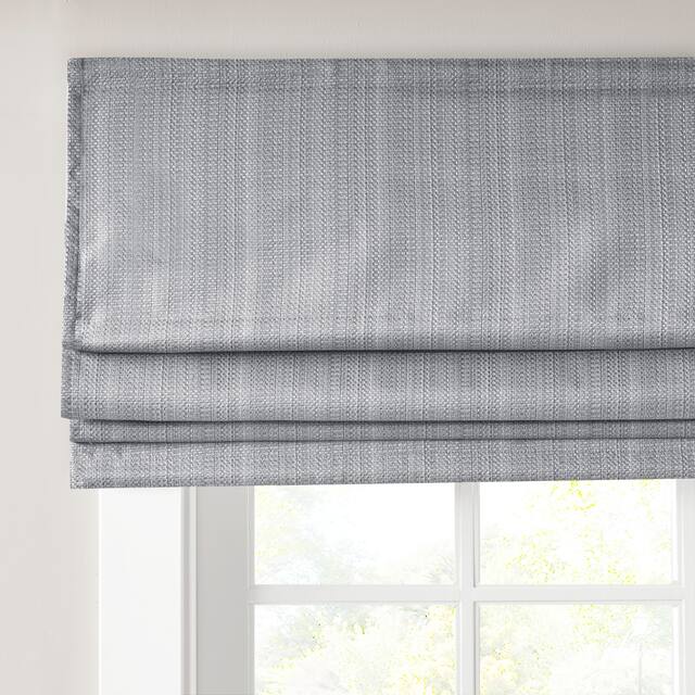 Madison Park Colm Basketweave Room Darkening Cordless Roman Shade