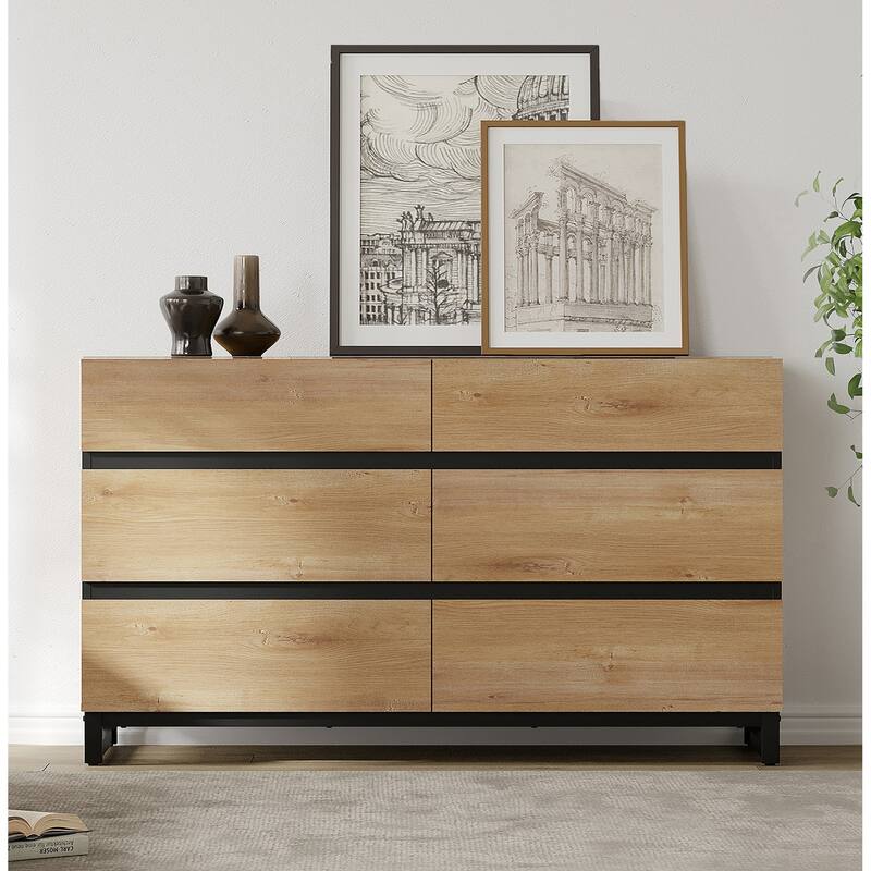 3-Piece Bedroom Furniture Set,Dresser &Chest With 6 Drawers,2 Nightstand For Bedroom, Bedroom Furniture Set