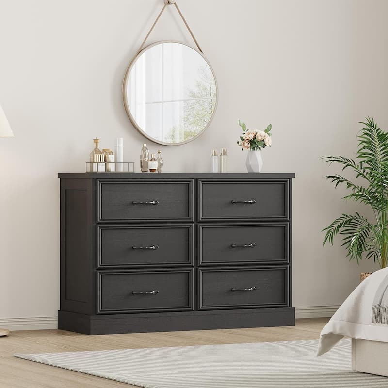 Modern 6 Drawer Bedside Storage Cabinet for Bedroom Organization