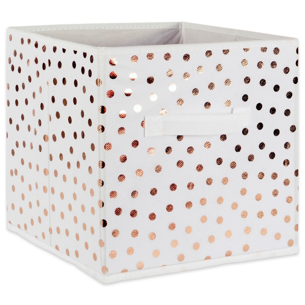 Overstockset Of 2 Gold And White Square Fabric Storage Bin 13 Gold Dailymail