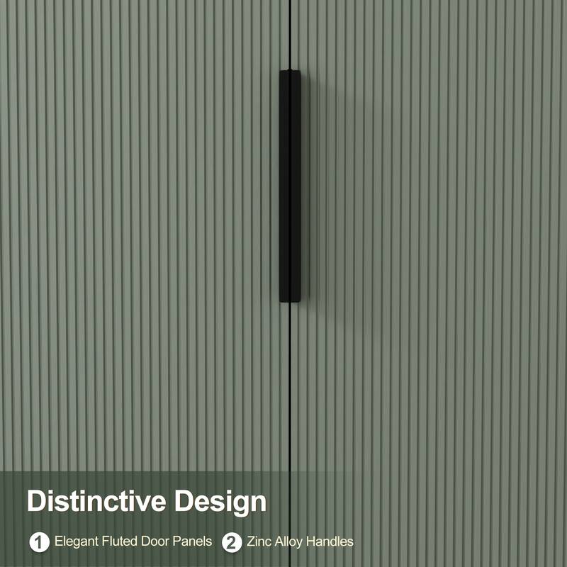 Vertical Stripes Bathroom Vanity Set with Sink Top & Faucet