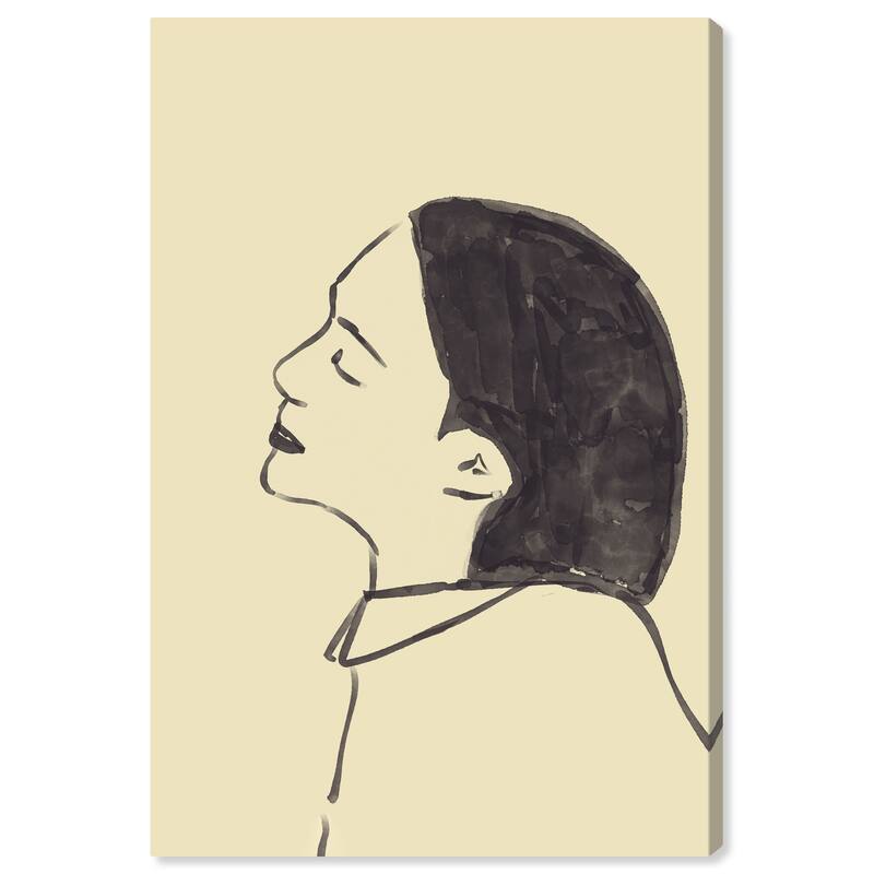 Wynwood Studio Canvas People and Portraits Wynona Black and Light Yellow Modern & Contemporary Wall Art Canvas Print