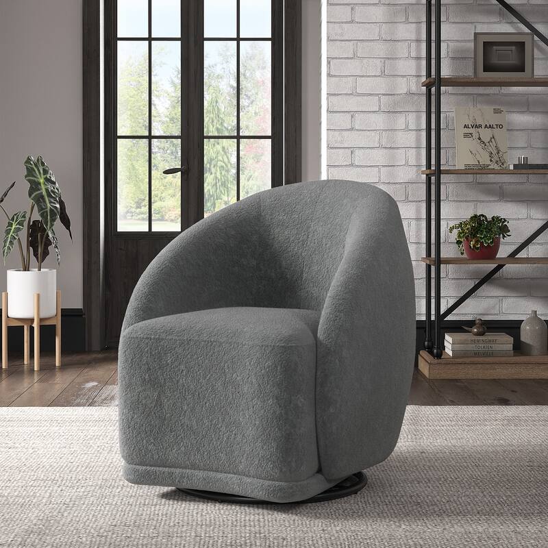 Solvie Jacquard Velvet Swivel Accent Chair by iNSPIRE Q Modern