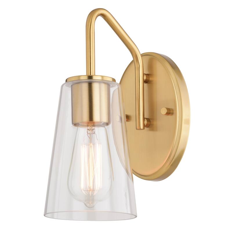 Beverly Bathroom Vanity Light Fixture Clear Glass Shade, LED Compatible