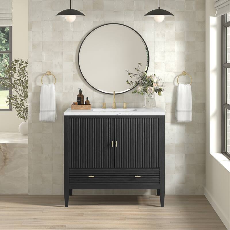 James Martin Vanities 485-V36-3ENC Myrrin 36" Single Basin Wood Vanity