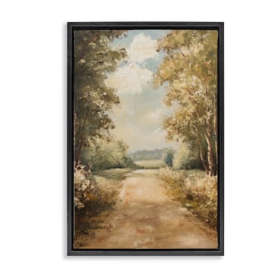 Stupell Walk Through Country Forest Framed Floater Canvas Wall Art Design By Petal Prints Design