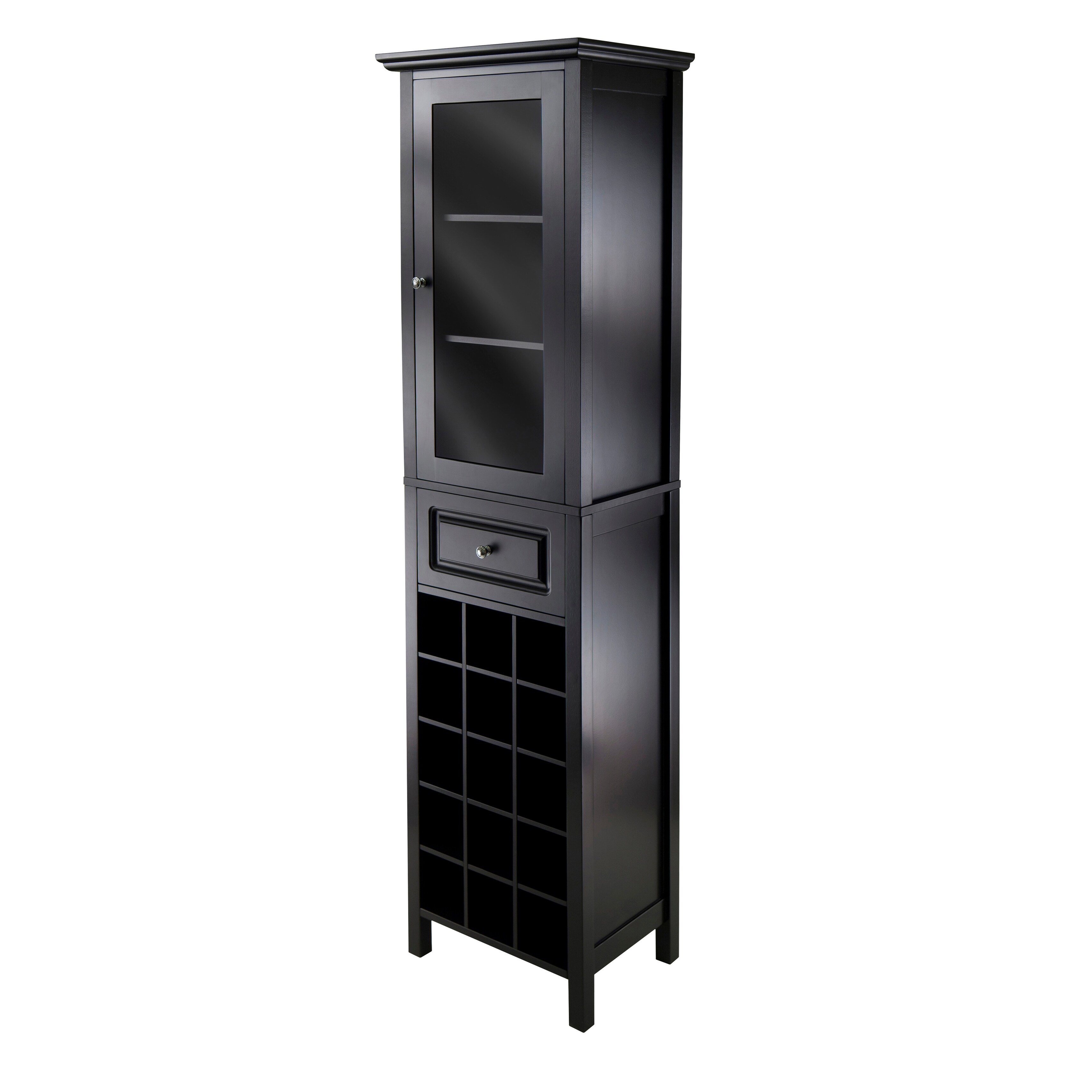 Shop 66 75 Black Elegant Burgundy Wine Tall Rectangular Glass