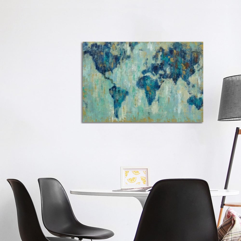 iCanvas "Map Of The World" by Silvia Vassileva Canvas Print